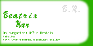 beatrix mar business card